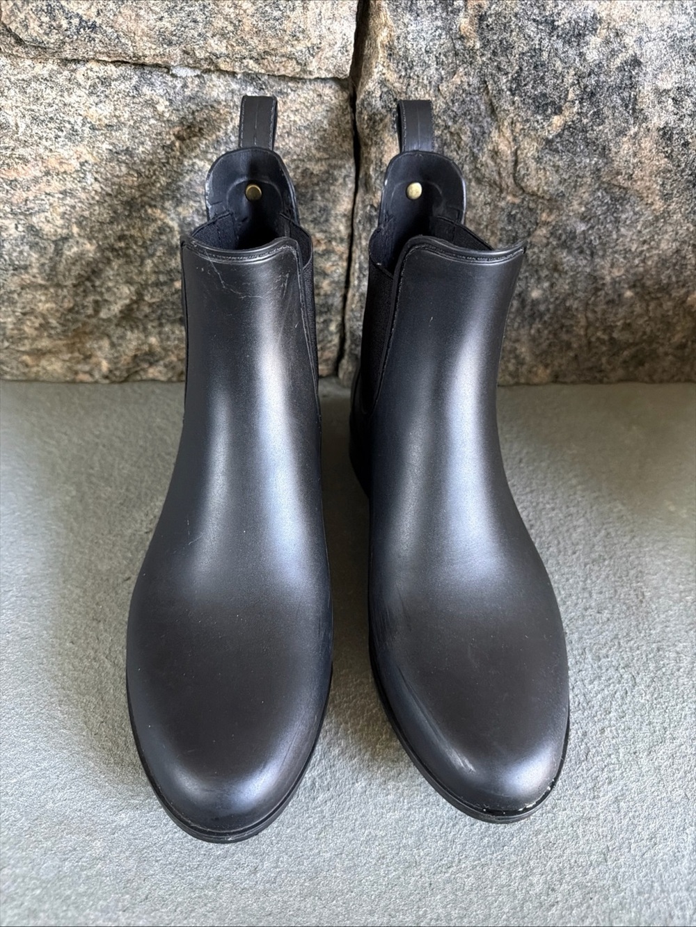 Sam Edelman Tinsley Rain Boots, Black, US Women's Size 8, Bonded Leather